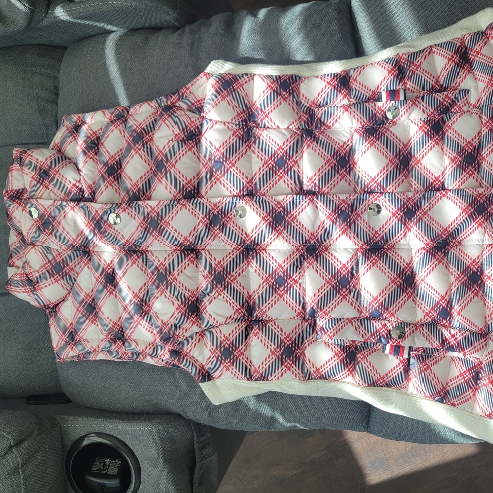 Tommy Hilfiger Red and Black Plaid Vest - Picture 3 of 5